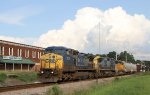 CSX 7874, CSX 7729 and UP 1950 lead train F707-22 